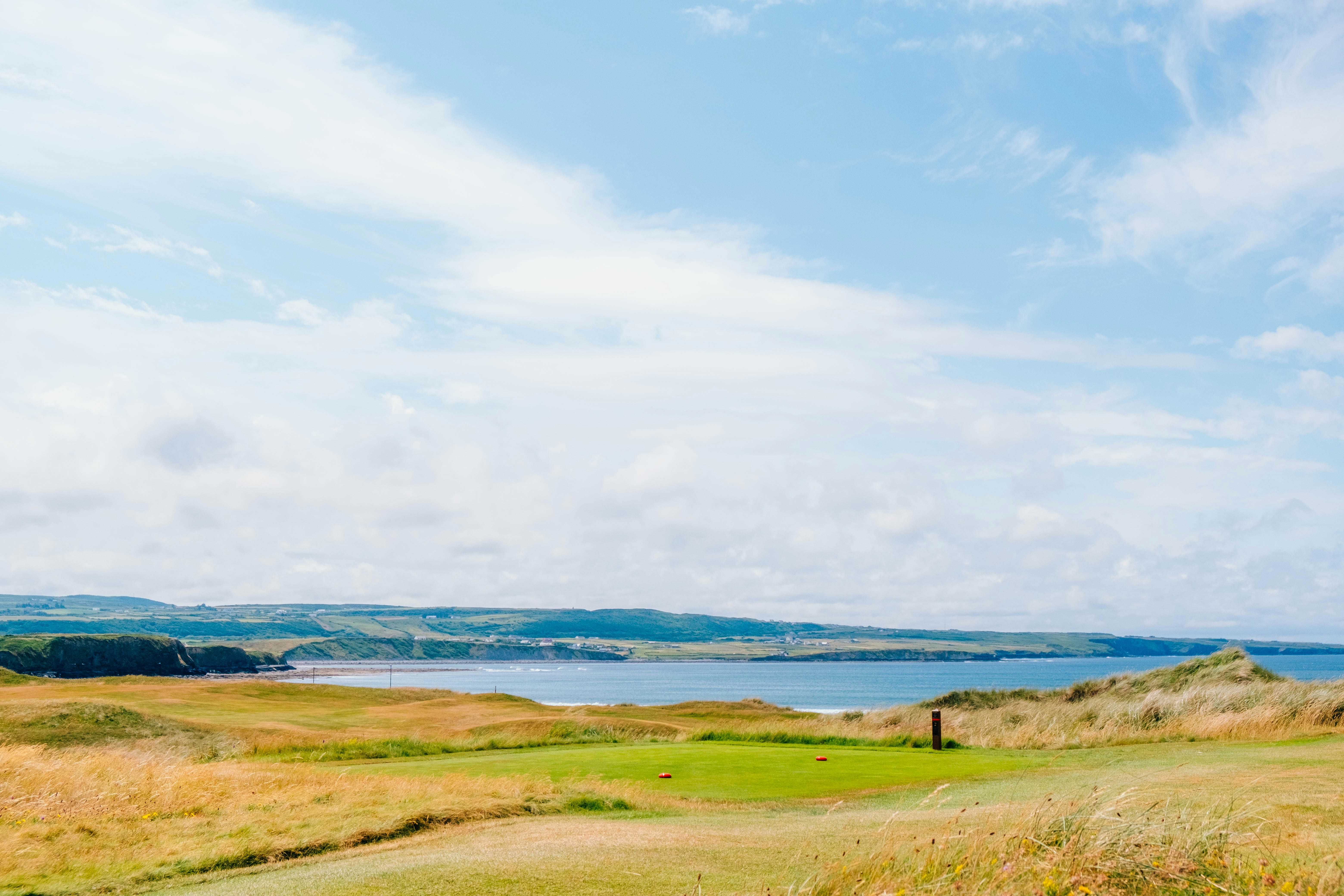 Coastal links golf course in Ireland