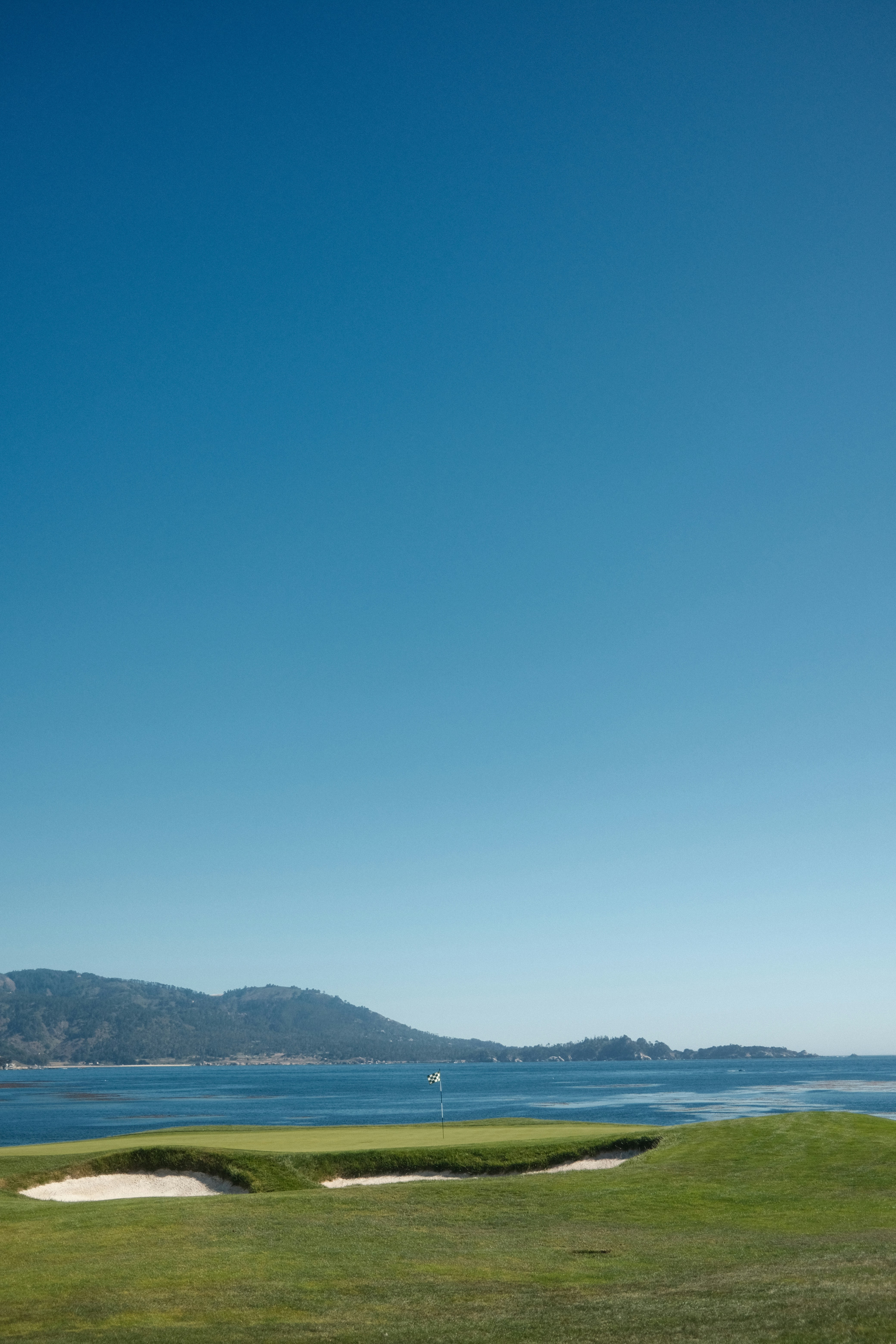 Pebble Beach golf course on the California coast