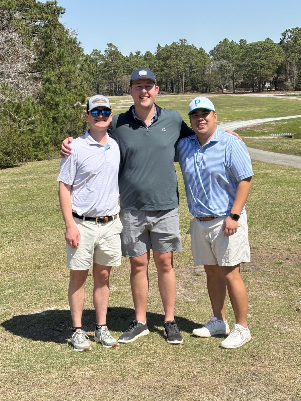 Group of golfers on a Pinehurst area golf course